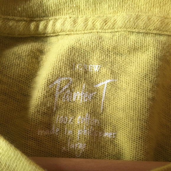 J.Crew Extra Large Mustard Yellow Painter Tee - Picture 3 of 3